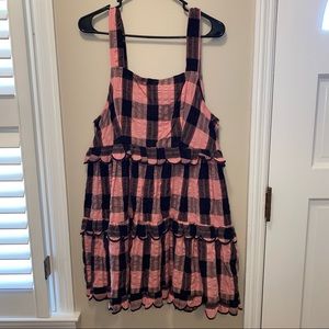 Asos brand gingham scalloped dress. Size 10. Worn once.